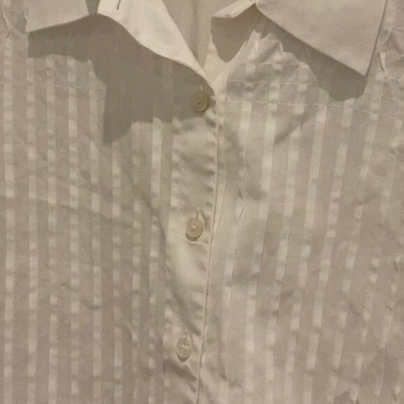 Giorgio Armani white collared button down tuxedo top size EU48 - Picture 2 of 5